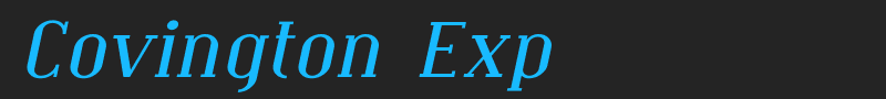 Covington Exp font